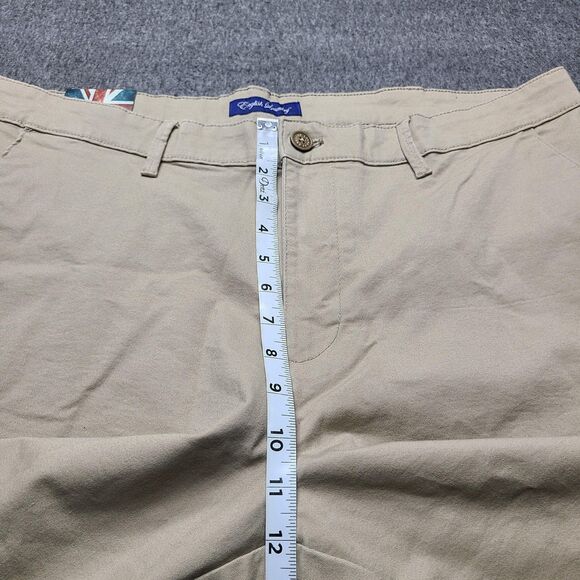 English Laundry Shorts Mens 40 Khaki Tan Flat Front 9 Inch Inseam Stretch Casual - Picture 3 of 9